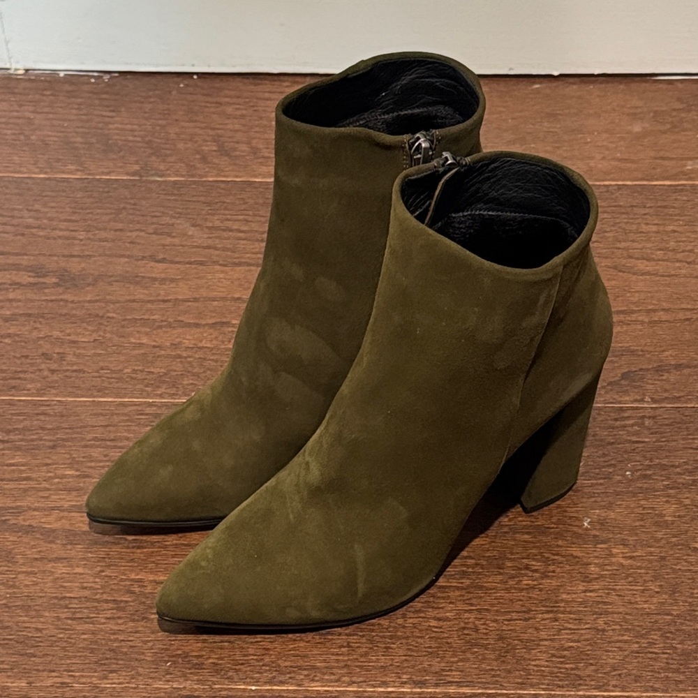 Ametist Women’s Olive Green Ankle Boots Size 40/10